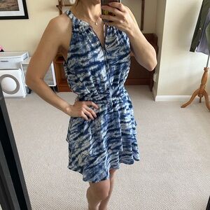 AQUA flowy blue dress